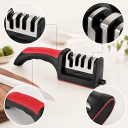 4-Segment Knife Sharpener Knife Sharpeners for Kitchen Knives Stainless Steel Three-Purpose Sharpening Stone for Kitchen Tools