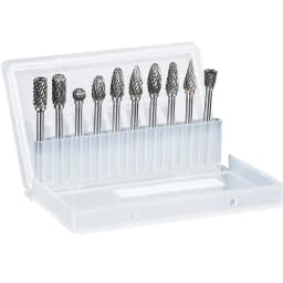 10PCS Carbide Burr Set Compatible with Dremel 1/8" Shank Die Grinder Rotary Tool Rasp Bits Wood Metal Carving Electric Grinding