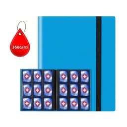 9 Pocket Trading Card Album Folder - 360 Side Loading Pocket Binder for Game Cards & Sports Cards