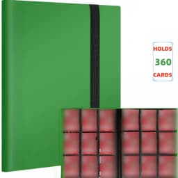 9 Pocket Trading Card Album Folder - 360 Side Loading Pocket Binder for Game Cards & Sports Cards