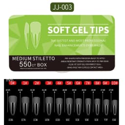 550pcs Soft Gel Nail Tips Medium Short Almond Coffin Full Cover Matte Extension Tool Acrylic Press on Nail French Manicure Decor