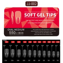 550pcs Soft Gel Nail Tips Medium Short Almond Coffin Full Cover Matte Extension Tool Acrylic Press on Nail French Manicure Decor