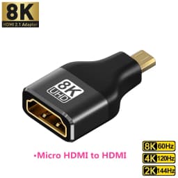 HDMI 90 and 270 Degree Adapter,HDMI 2.1 8K@60hz 2.0 4K@120hz 2K Right Angle HDMI L Adapter for HDTV PS4 PS5 Lapto