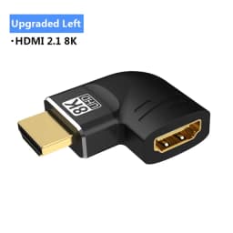 HDMI 90 and 270 Degree Adapter,HDMI 2.1 8K@60hz 2.0 4K@120hz 2K Right Angle HDMI L Adapter for HDTV PS4 PS5 Lapto