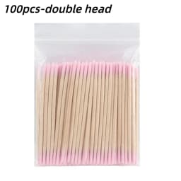 100/300/500 Nails Wooden Tip Cotton Stick Buds Disposable Ultra-Detail Corrector Nail Polish Remover Clean Sticks Manicure Tools