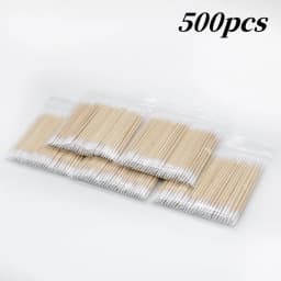 100/300/500 Nails Wooden Tip Cotton Stick Buds Disposable Ultra-Detail Corrector Nail Polish Remover Clean Sticks Manicure Tools
