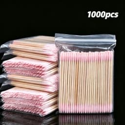 100/300/500 Nails Wooden Tip Cotton Stick Buds Disposable Ultra-Detail Corrector Nail Polish Remover Clean Sticks Manicure Tools