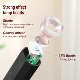 YIKOOLIN Portable Rechargeable UV LED Nail Dryer Mini Gel Polish Curing Lamp 2 Timing Modes USB Charging Manicure Tool Home Use