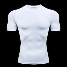 Men's Solid Color Short Sleeved T-shirt Compressed Quick Drying Breathable Training Suit Fitness Jujitsu Rashguard Top Gym Sport