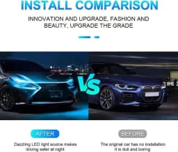 1pc Dynamic meteor Led Car Hood Lights Strip Universal Engine Hood Guide Decorative Light Bar Auto Headlights Car Running Light