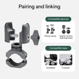 FANAUE Motorcycle Mobile Phone Holder Extension Handlebar Hoop Ball Head Base Sports Camera Quick Disassembly Anti-theft