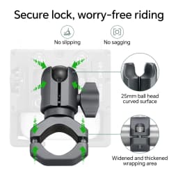 FANAUE Motorcycle Mobile Phone Holder Extension Handlebar Hoop Ball Head Base Sports Camera Quick Disassembly Anti-theft