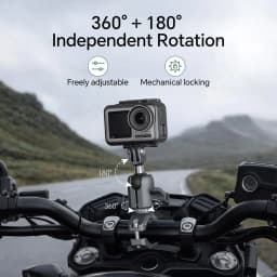 FANAUE Motorcycle Mobile Phone Holder Extension Handlebar Hoop Ball Head Base Sports Camera Quick Disassembly Anti-theft