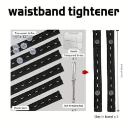2 pieces Invisible belt tightener set Sewing tools Seamless trouser buckle adjuster