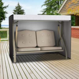 Outdoor Swing Cover 210D Oxford Cloth Windproof and Rainproof Swing Top Cover Garden Swing Seat Cover for Swings, Benches