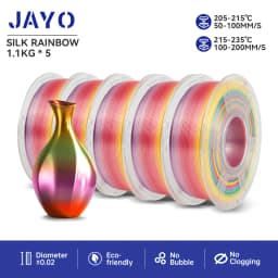 JAYO PLA Rainbow/SILK Rainbow 3D Filament 5.5KG PLA+ 1.75mm Neatly Wound Good Toughness Colorful for FDM 3D Printing Materials