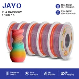 JAYO PLA Rainbow/SILK Rainbow 3D Filament 5.5KG PLA+ 1.75mm Neatly Wound Good Toughness Colorful for FDM 3D Printing Materials