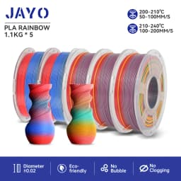 JAYO PLA Rainbow/SILK Rainbow 3D Filament 5.5KG PLA+ 1.75mm Neatly Wound Good Toughness Colorful for FDM 3D Printing Materials