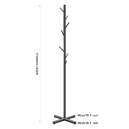Modern Rack Gold/Black Free Standing 7 Hooks Hall Tree In Corner Gold Hat Hanger & Coat Racks Stand Entryway Organizer