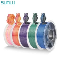 SUNLU SILK Dual &Triple Colors 3D Printer Filament 5KG 1kg/roll 1.75mm Dimensional Accuracy +/- 0.02 mm 2.2 LBS (1KG) Fast Ship