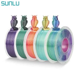 SUNLU SILK Dual &Triple Colors 3D Printer Filament 5KG 1kg/roll 1.75mm Dimensional Accuracy +/- 0.02 mm 2.2 LBS (1KG) Fast Ship