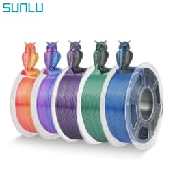 SUNLU SILK Dual &Triple Colors 3D Printer Filament 5KG 1kg/roll 1.75mm Dimensional Accuracy +/- 0.02 mm 2.2 LBS (1KG) Fast Ship