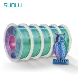 SUNLU SILK Dual &Triple Colors 3D Printer Filament 5KG 1kg/roll 1.75mm Dimensional Accuracy +/- 0.02 mm 2.2 LBS (1KG) Fast Ship