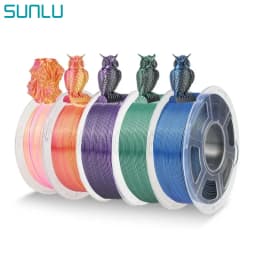 SUNLU SILK Dual &Triple Colors 3D Printer Filament 5KG 1kg/roll 1.75mm Dimensional Accuracy +/- 0.02 mm 2.2 LBS (1KG) Fast Ship