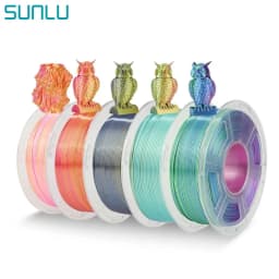 SUNLU SILK Dual &Triple Colors 3D Printer Filament 5KG 1kg/roll 1.75mm Dimensional Accuracy +/- 0.02 mm 2.2 LBS (1KG) Fast Ship