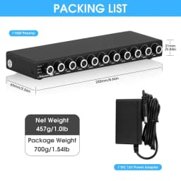 Nobsound HiFi EQ9 9-Band Stereo EQ Preamp Analog Pre-Amplifier Equalizer Audio Processor for Home/Car