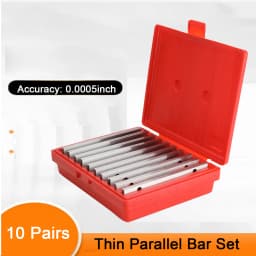 10 Pairs 1/8" 0.0005" or 20 Pairs 1/32" 0.0001" Precision Steel Parallel Plates Style Thin Machinist CNC Parallel Set