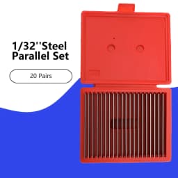10 Pairs 1/8" 0.0005" or 20 Pairs 1/32" 0.0001" Precision Steel Parallel Plates Style Thin Machinist CNC Parallel Set