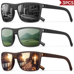 3/4 Pack New Designer Box Polarized Colorful Sunglasses for Men and Women Suitable for Driving, Fishing, Outdoor Sports UV400