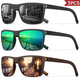 3/4 Pack New Designer Box Polarized Colorful Sunglasses for Men and Women Suitable for Driving, Fishing, Outdoor Sports UV400