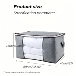 Extra Large Handle Storage Bag - Portable Clothing and Quilt Organizing Bag with Window, Durable Polyester Material, Suitable fo
