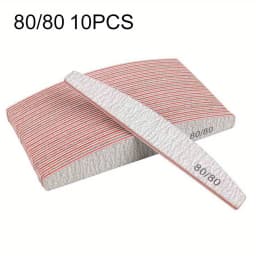 1/3/5/10Pcs Professional Nail File 80/100/150/180/240 Sandpaper Strong Thick Sanding Half Moon Lime nail accessories and Tools