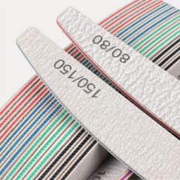 1/3/5/10Pcs Professional Nail File 80/100/150/180/240 Sandpaper Strong Thick Sanding Half Moon Lime nail accessories and Tools