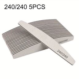 1/3/5/10Pcs Professional Nail File 80/100/150/180/240 Sandpaper Strong Thick Sanding Half Moon Lime nail accessories and Tools
