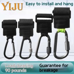 2PCS Heavy Duty Aluminium Alloy Hooks, Multi-functional Solid & Thick for Motorcycle, E-Bike, Scooter & Outdoor Use
