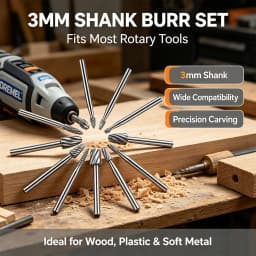 6pcs 10pcs/Set HSS Rotary Burr Mill Cutter Routing Router Bits Burr Rotary Tools Wordworking Tool Engraving Dremel Accessories