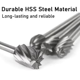 6pcs 10pcs/Set HSS Rotary Burr Mill Cutter Routing Router Bits Burr Rotary Tools Wordworking Tool Engraving Dremel Accessories