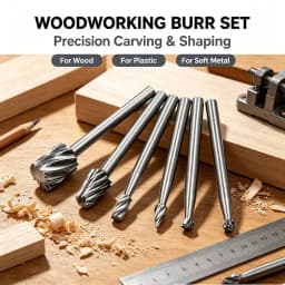 6pcs 10pcs/Set HSS Rotary Burr Mill Cutter Routing Router Bits Burr Rotary Tools Wordworking Tool Engraving Dremel Accessories