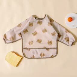 Elinfant 1PC Long Sleeve Bibs, Waterproof Feeding Bibs,Washable Burp Cloth,Coveralls Bibs,Easy To Clean,Wash-Free Eating Bibs