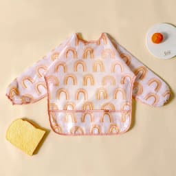 Elinfant 1PC Long Sleeve Bibs, Waterproof Feeding Bibs,Washable Burp Cloth,Coveralls Bibs,Easy To Clean,Wash-Free Eating Bibs