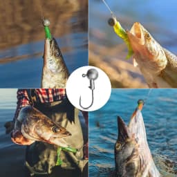 MrLurion 1g 2g 3g 4g 5g 10g 20g 22g 25g 28g Fishing Jig Head Hook, Rigging Hook for Crank Soft Grub Worm Lure Bait Sharp Hooks