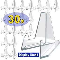 30-1PCS Triangular Card Display Stand Mini Acrylic Idol Photo Picture Holder Stands for Coin Sports Trading Cards Display Racks