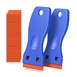 1Set Car Window Glass Clean Scraper Car Sticker Remover Plastic Razor Blade Label Clean Razor Glue Remover Cleaning Tools