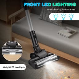 15000 Pa Cordless Vacuum Cleaner with 1 x 21V 3.0Ah Battery, Brushless Motor, Reuseable Hepa Filter, LED Headlight