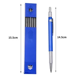 1X 2MM Blue Mechanical Lead holder Clutch Pencil W/ 12 x 2B 2mm Lead