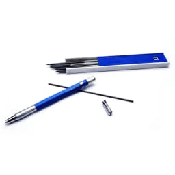 1X 2MM Blue Mechanical Lead holder Clutch Pencil W/ 12 x 2B 2mm Lead
